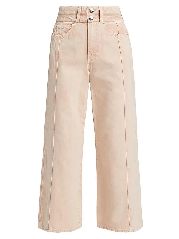 Taylor Double Cropped High-Rise Wide-Leg Jeans