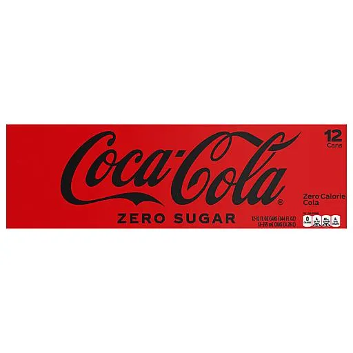 Coca Cola Zero Sugar Soda 12 fl oz can