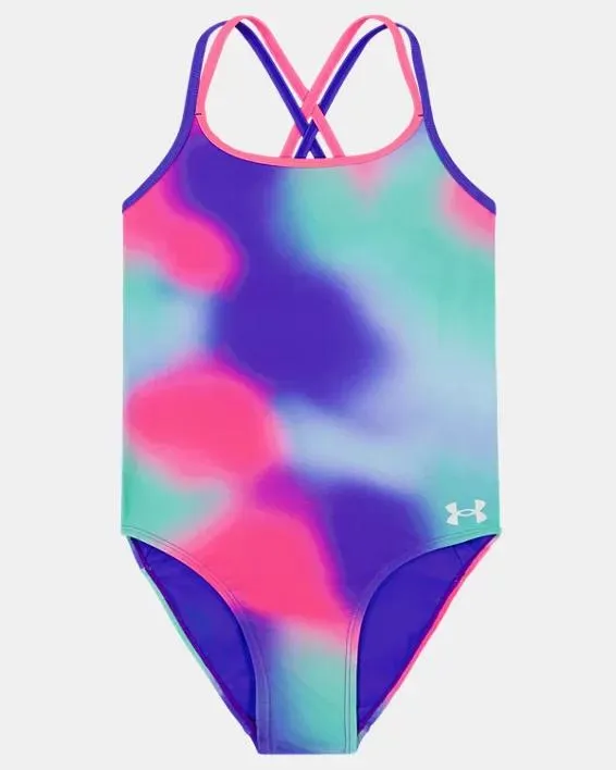 UA Polka Party Girls' 1-Piece Swimsuit