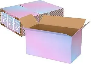 11x6x6 Medium Shipping Boxes, 30 Pack Purple Cardboard Mailer Box, Gift Boxes for Packaging Small Business