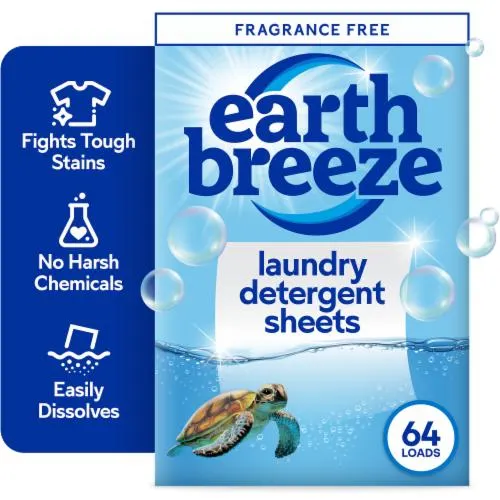 Earth Breeze® Fragrance Free Eco Sheets® Laundry Detergent Sheets