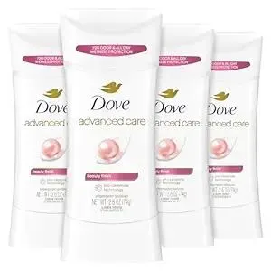 Dove Advanced Care Antiperspirant Deodorant Stick Beauty Finish 4 Count for helping your skin barrier repair after shaving 2.6 oz