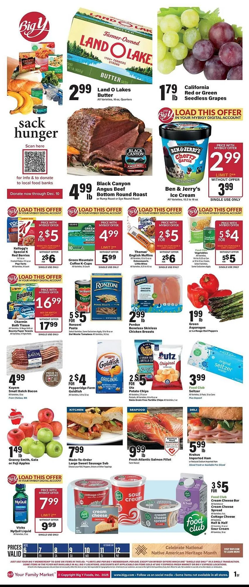 Weekly ad Big Y flyer from November 6 to November 12 2025 - Page 1