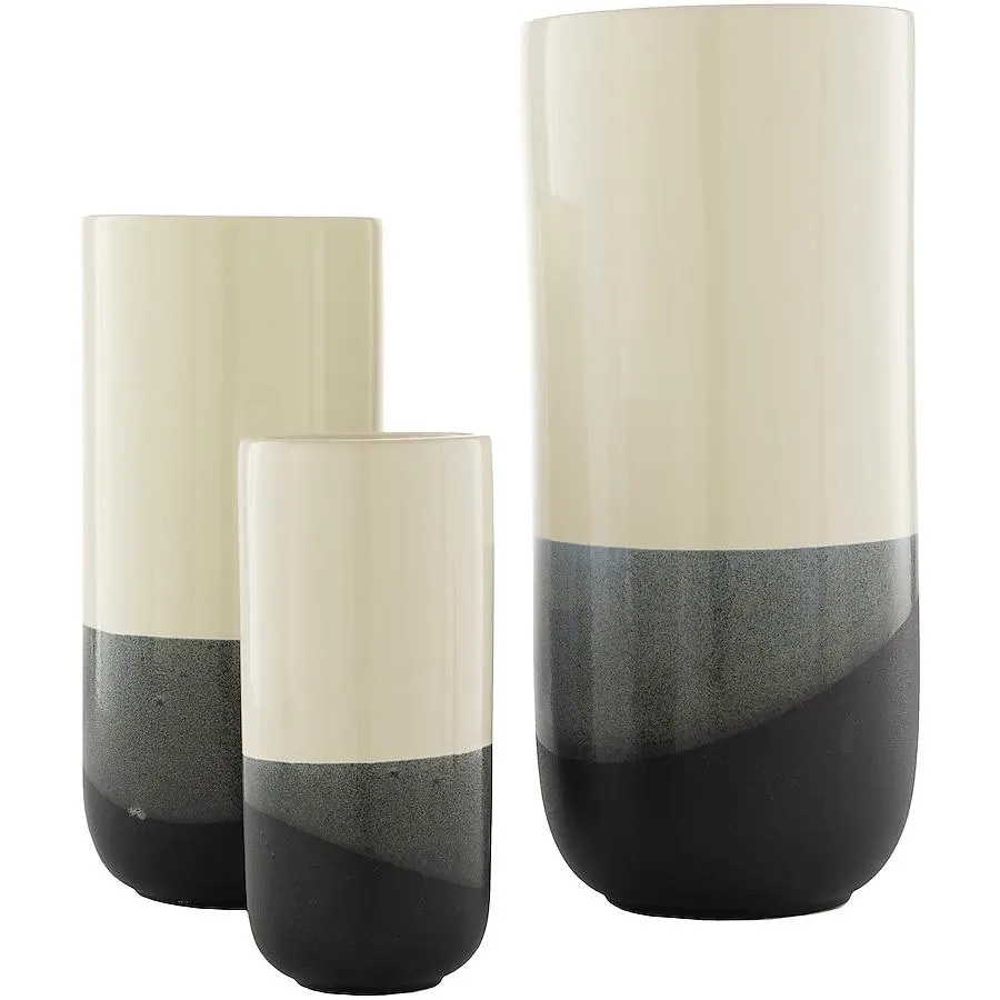 Livabliss Black Ceramic Modern Vase