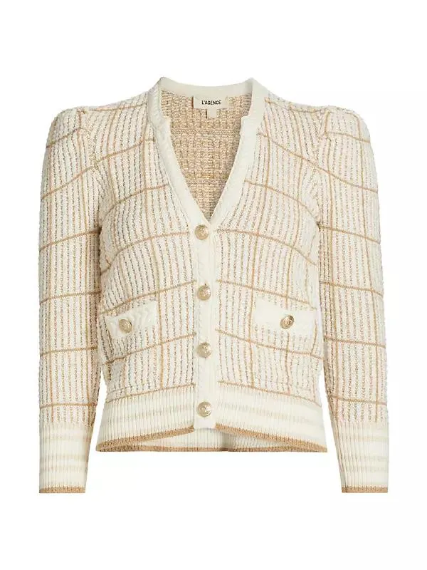 Jenni Windowpane Cardigan