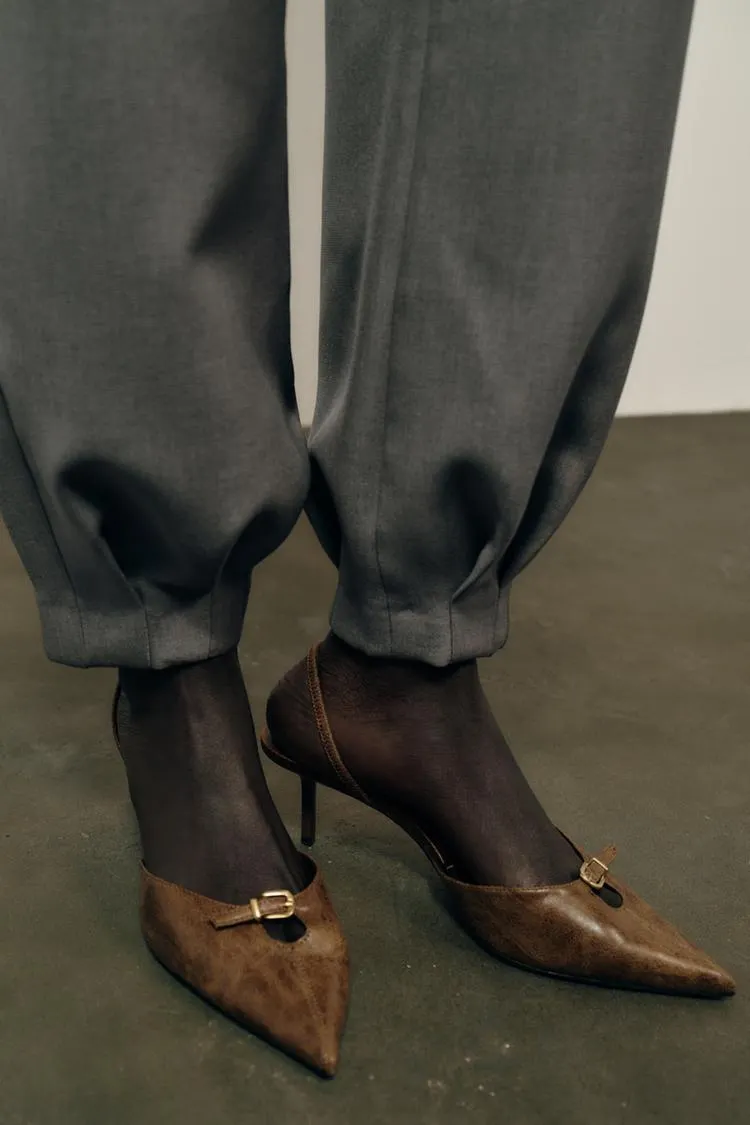 BUCKLED SLINGBACK SHOE