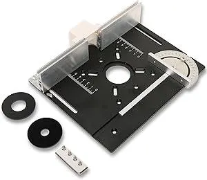 Elestoria Aluminum Router Table Insert Plate (Black)