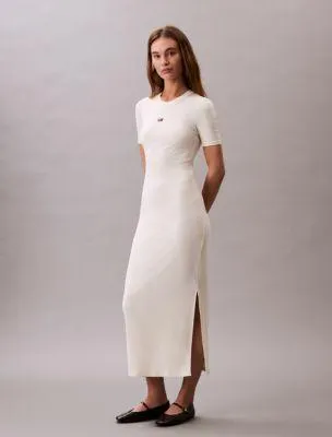 Modal Stretch Rib Midi Dress