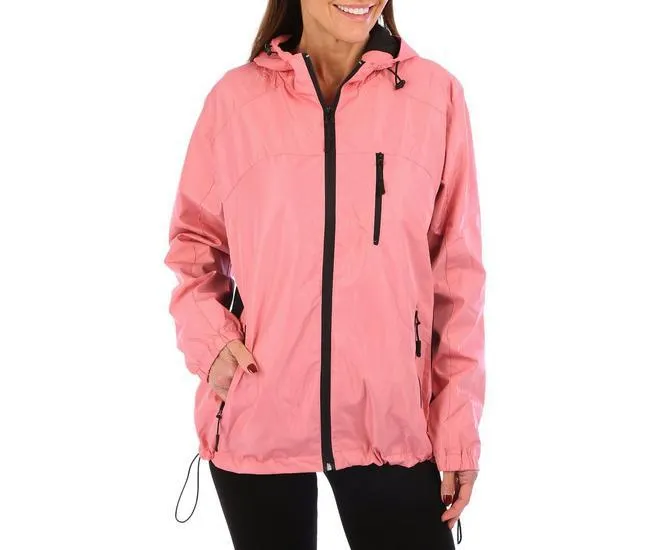 Womens Solid Windbreaker Jacket