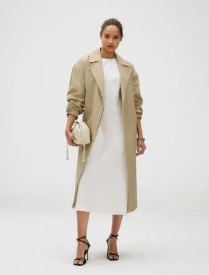 Matte Satin Midi Sheath Dress