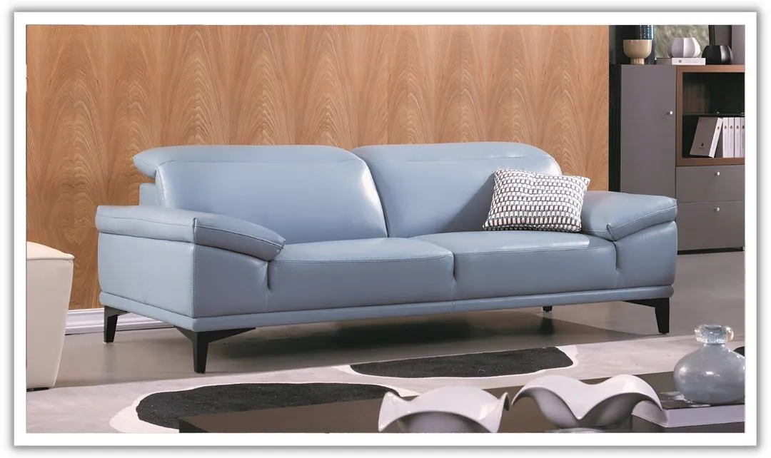 Gio Italia Daisy 2-Seater Modern Leather Sofa with Adjustable Headrests