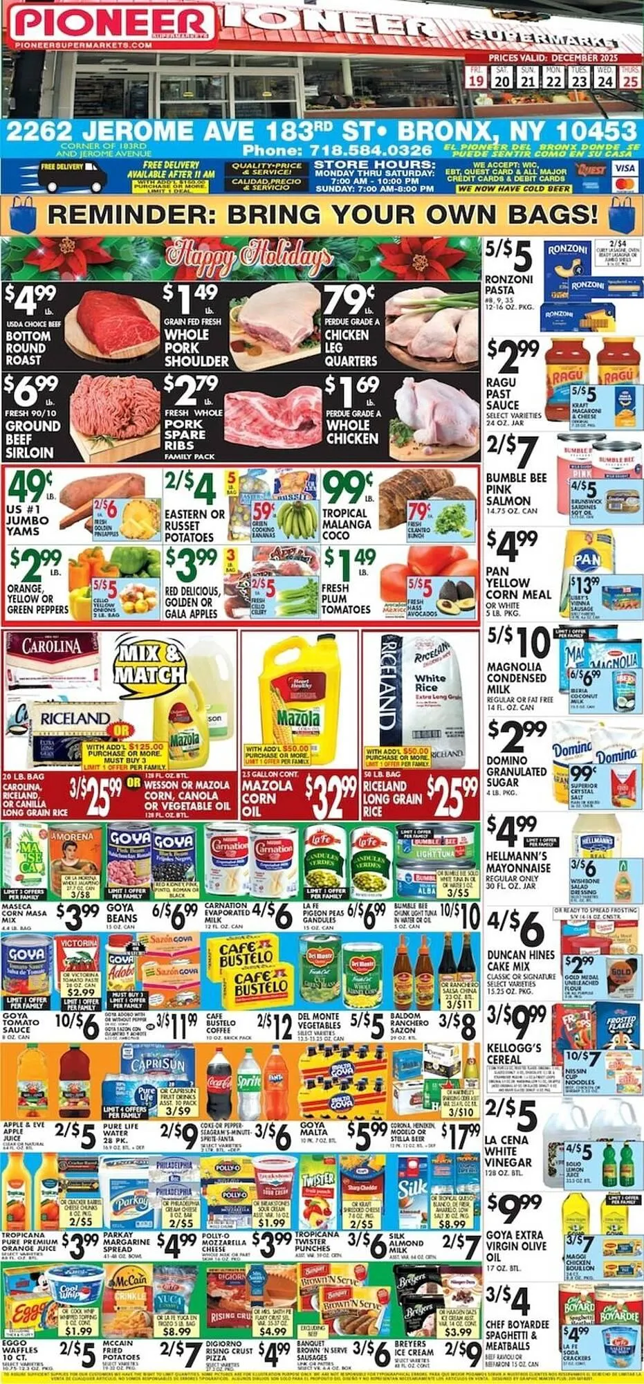 Weekly ad Pioneer Supermarkets weekly ad from December 19 to December 25 2025 - Page 1