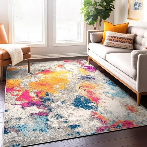 World Rug Gallery Abstract Contemporary Area Rug