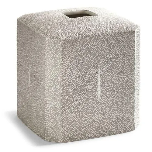 Shagreen Tissue Holder, Gray