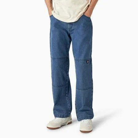 Loose Fit Double Knee Jeans