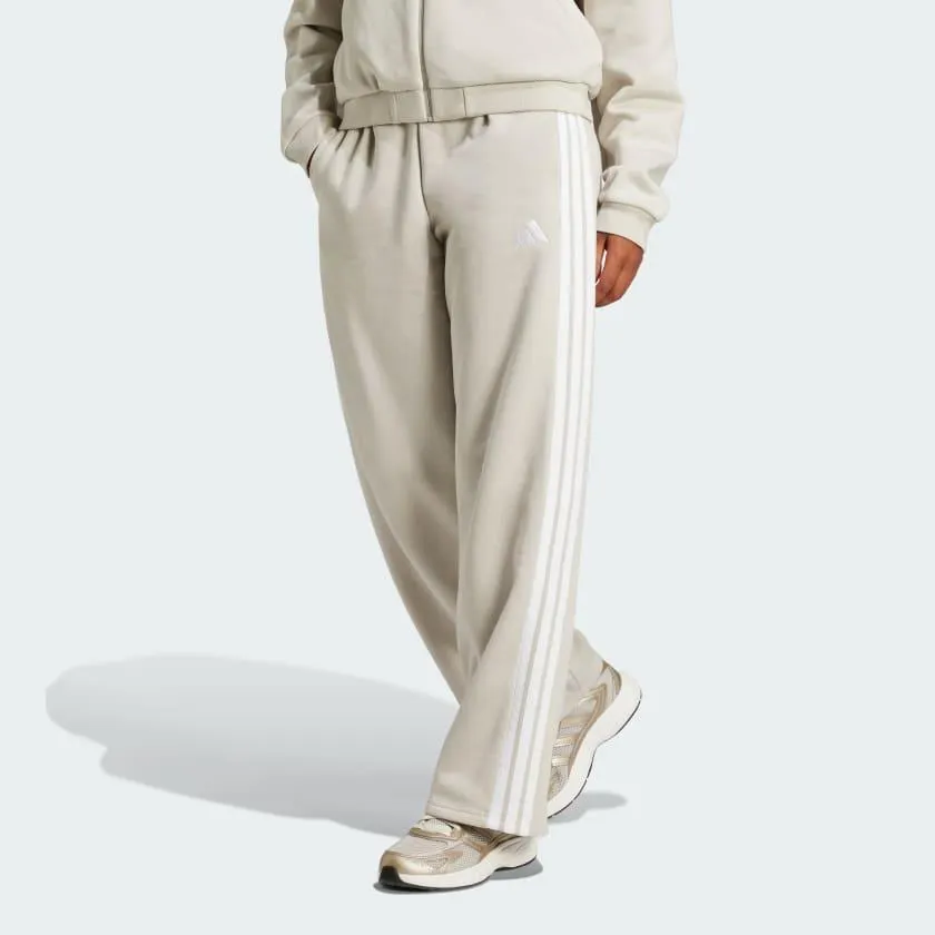 Essentials 3-Stripes Open-Hem Fleece Pants