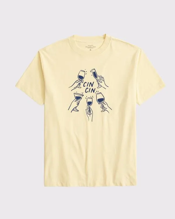 Oversized Cin Cin Graphic Tee