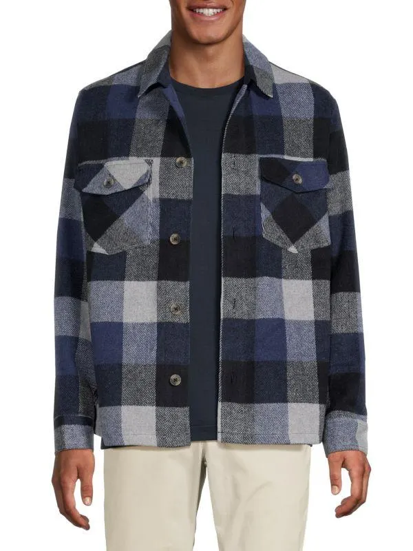 Plaid Twill Shirt Jacket