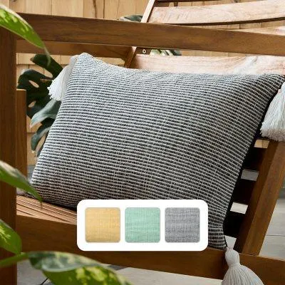 Town & Country Terra Alara Ribbed Texture Decorative Pillow, Choose Size