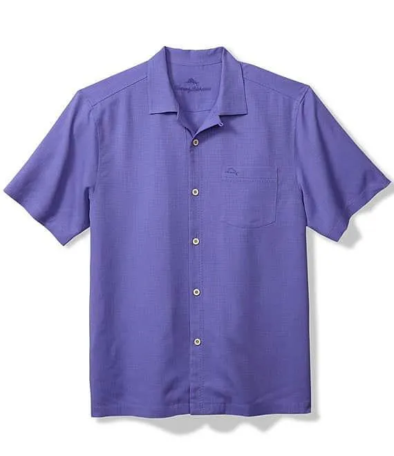 IslandZone Coastal Breeze Tonal Check Short Sleeve Woven Shirt