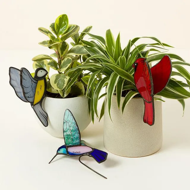 Stained Glass Bird Pot Hugger