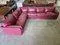 Modular Corner Sofa in Bordeaux Leather from Poltrona Frau, Italy, 1970s, Set of 3