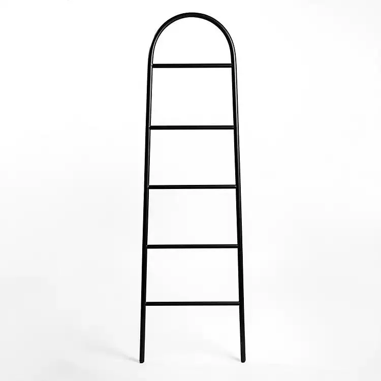 Black Metal Arched Leaning Ladder
