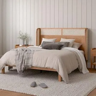 Candra Queen Bed - Oak