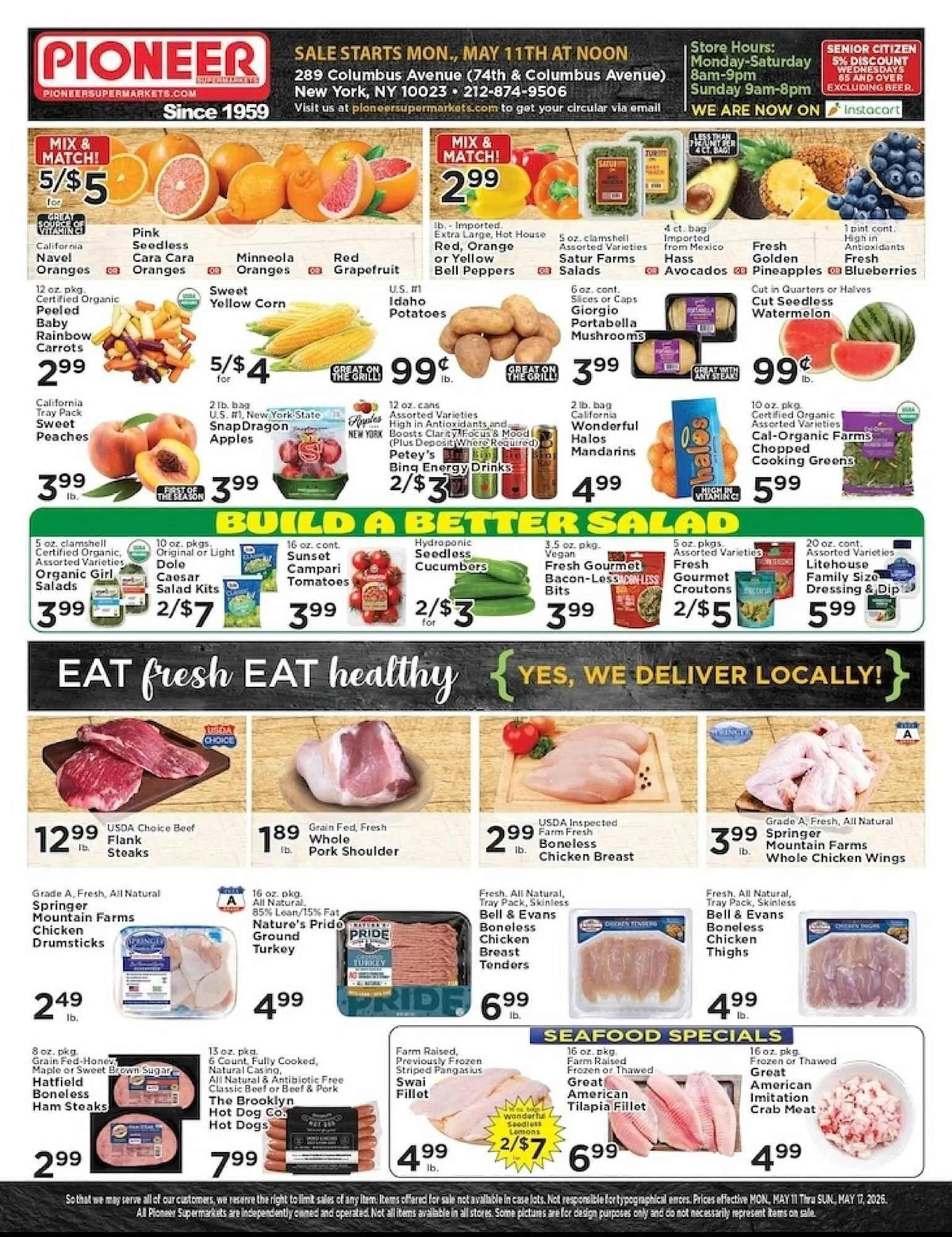 Weekly ad Pioneer Supermarkets weekly ad from May 11 to May 17 2026 - Page 1