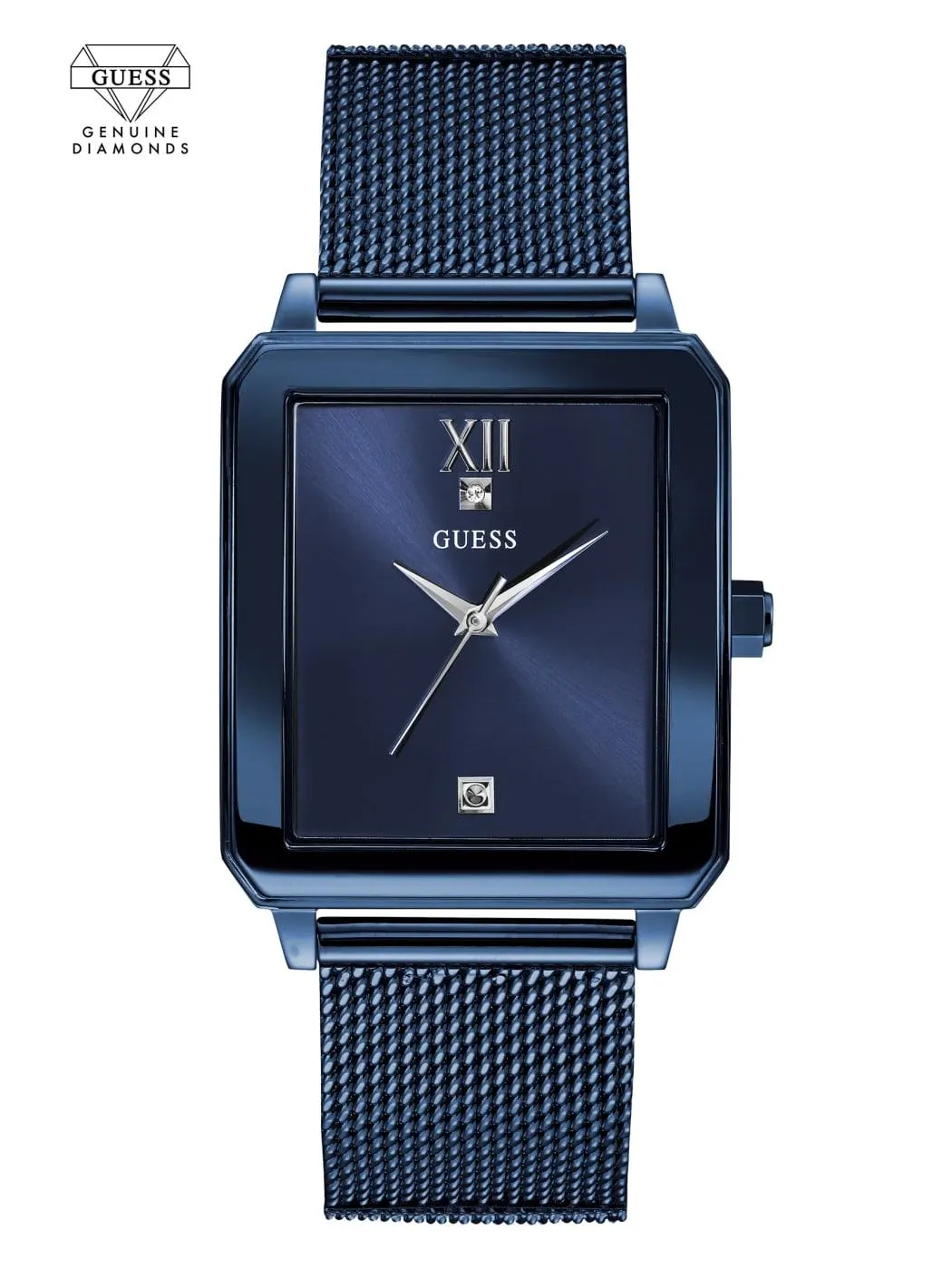 Blue Diamond Rectangular Watch