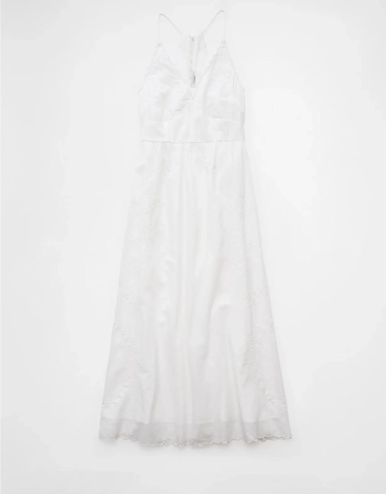 AE V-Neck Embroidered Midi Dress