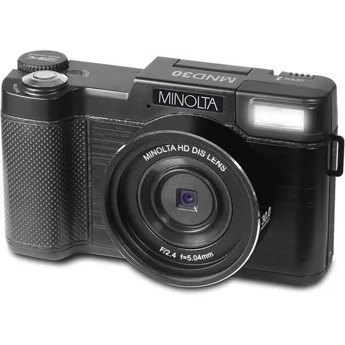 Minolta MND30 30MP 2.7K Ultra HD 4X Zoom Digital Camera (Black) - Open Box
