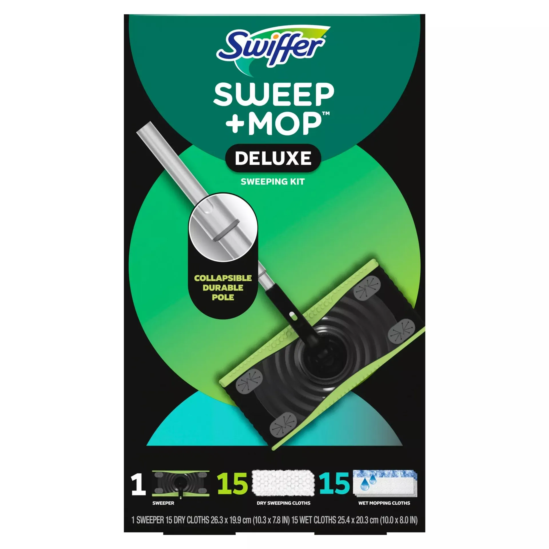 Swiffer Sweep and Mop Deluxe, 2-in-1 Floor Mopping and Sweeping Kit