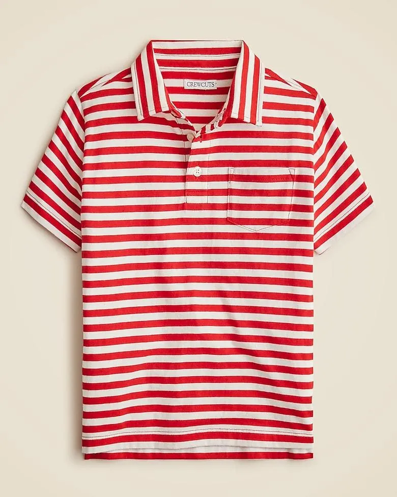 Kids' short-sleeve polo shirt in stripe