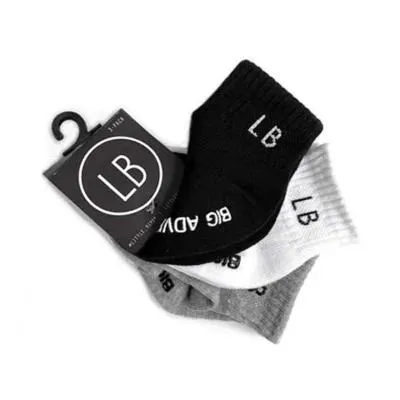 Baby Little Bipsy Logo 3 Pack Ankle Socks