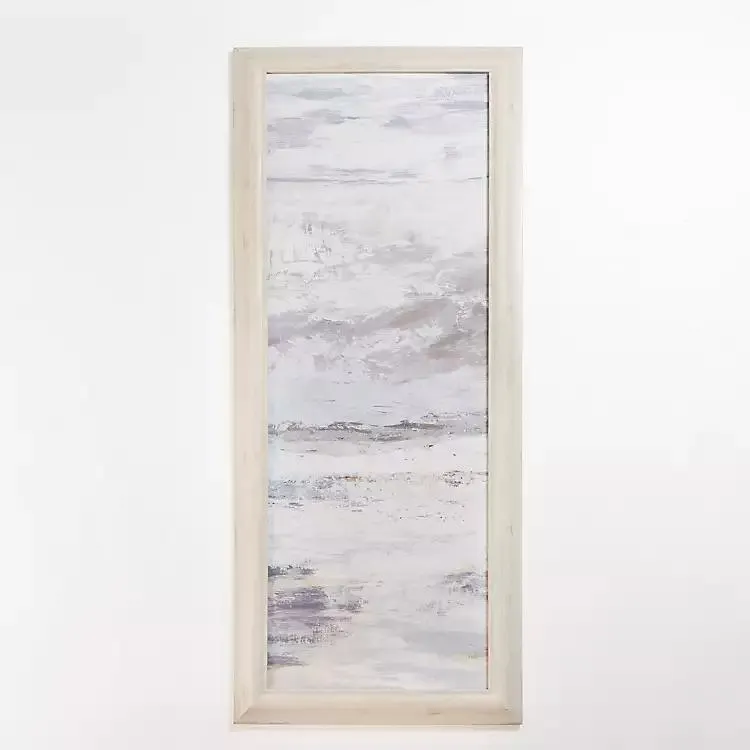 Blue and White Abstract Framed Art Print
