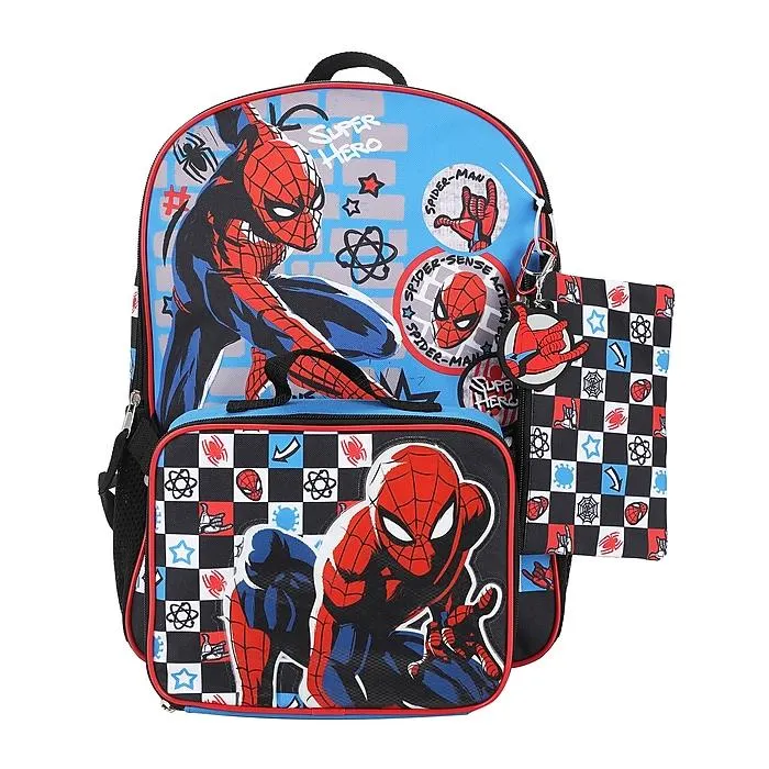 Bioworld Spiderman Kids 5-Piece Backpack Set,