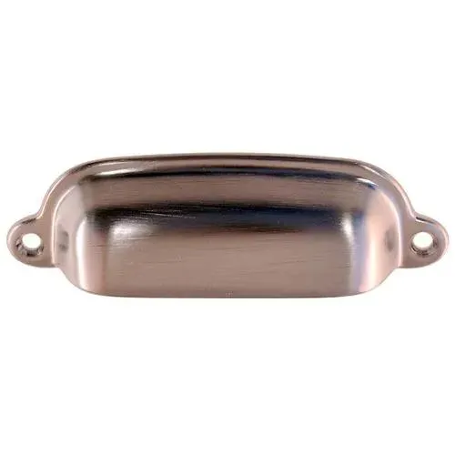 Restorers Classic 1 1/4 Inch x 3 3/4 Inch Brass Cup Bin Pull