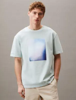 Washed Print Logo Relaxed T-Shirt