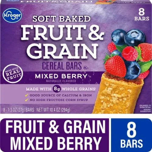 Kroger® Fruit and Grain Mixed Berry Cereal Bars