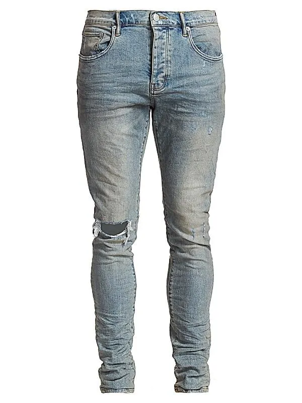 Distressed Stretch-Skinny Jeans