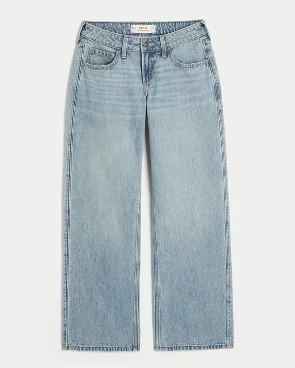 Curvy Low-Rise Medium Wash Baggy Jeans