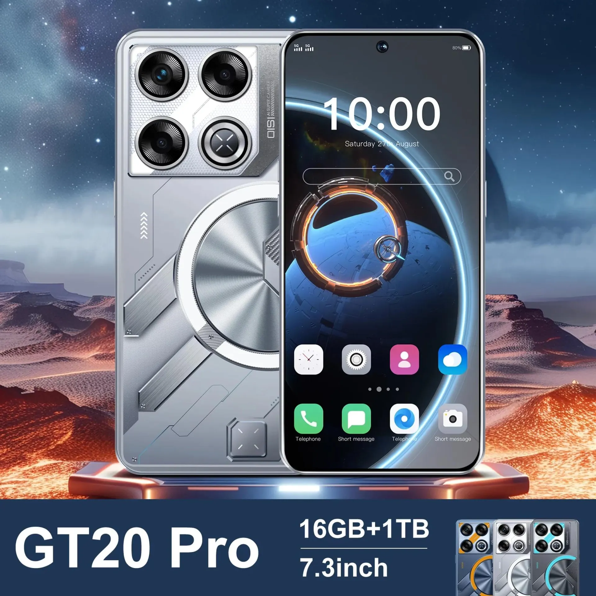 Teléfono móvil GT2025 Pro original, 20G, 5 pulgadas, HD, 7.3G+16T, cámara de 1MP, batería de 108mAh, versión global, novedad de 7800