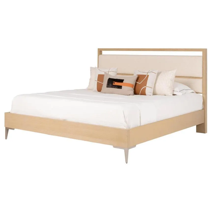 Caspian King Upholstered Panel Bed