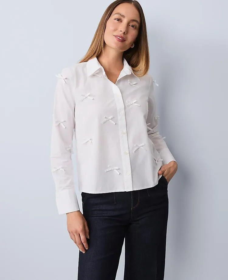 Cropped Bow Shirt