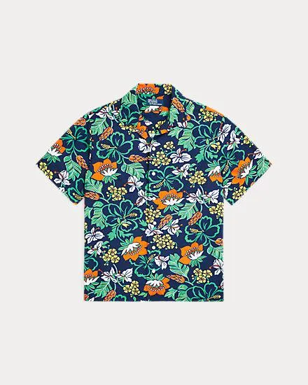 Classic Fit Tropical Floral Camp Shirt