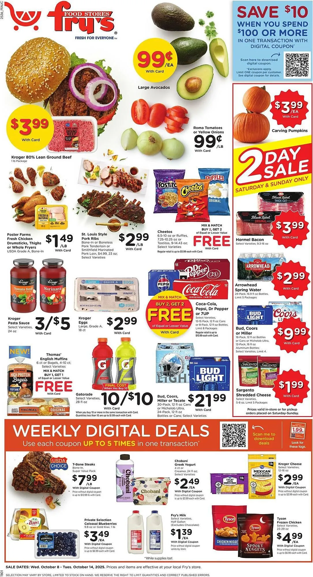 Weekly ad Fry's weekly ad from October 8 to October 14 2025 - Page 1