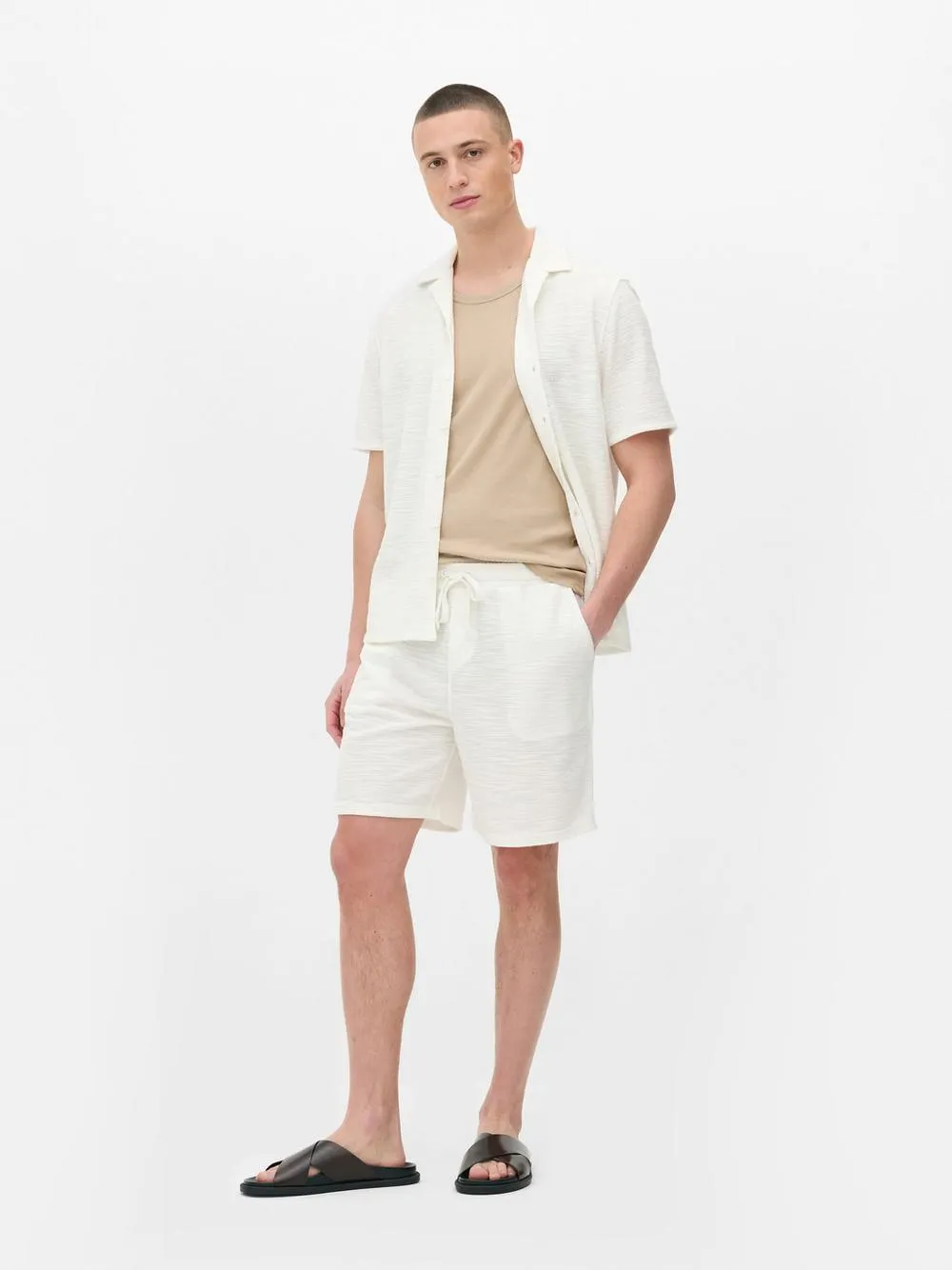 Calções malha cordão