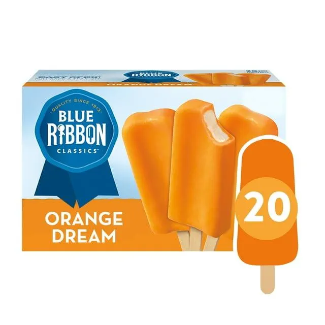 Blue Ribbon Classics Orange Dream Frozen Dessert Treat Bar, 45 fl oz, 20 Pack