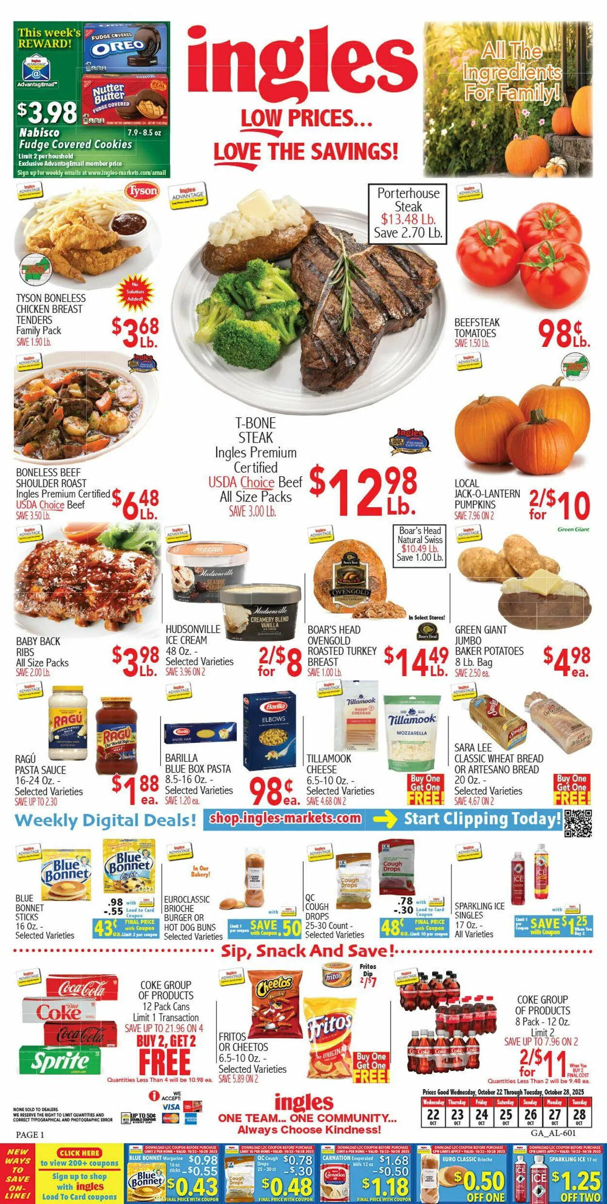 Weekly ad Ingles Current weekly ad from October 22 to October 28 2025 - Page 1